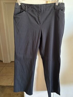 EUC George Black Straight-Leg Pants, Size 16 petite
